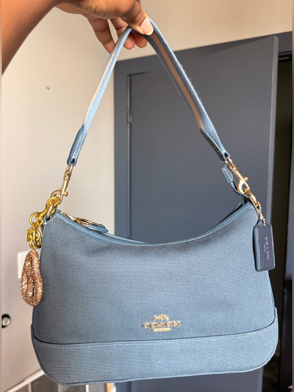 Coach Ellis Blue Canvas Bag